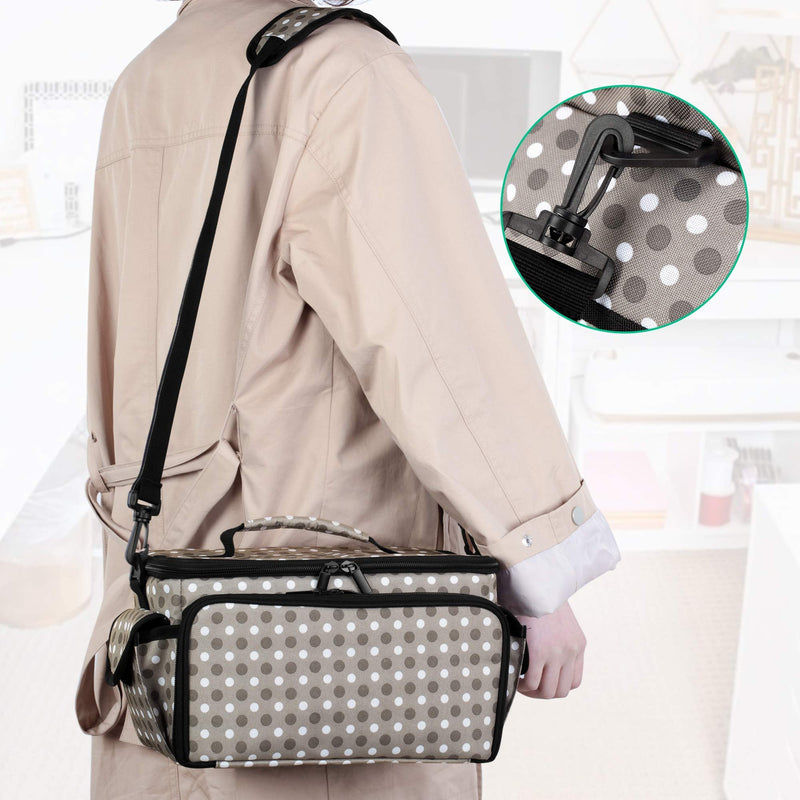 YARWO Carrying Case Compatible with Cricut Joy, Tote Bag with Detachable Divider for Power Adapter and Craft Accessories, Dots - NewNest Australia
