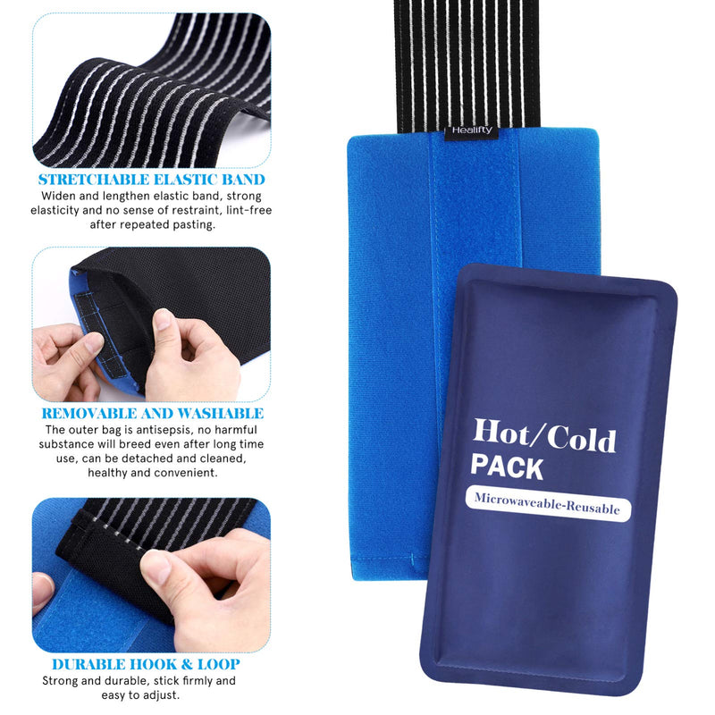 Healifty Gel Cold & Hot Pack - Reusable Warm or Ice Pack for Injuries, Shoulder, Knee, Hip, Back Pain- Hot & Cold Compress Therapy for Swelling, Bruises, Surgery, Pain Relief Flexible Ice Pack - NewNest Australia