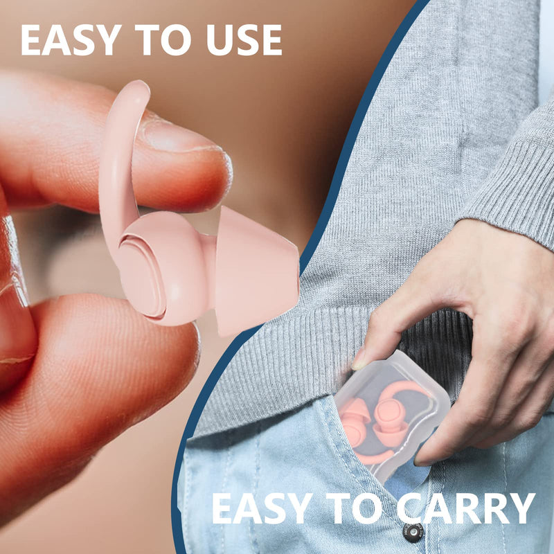 Sugeru 2 Pairs Of Jellyfish Design Ear Plugs, 3D Soft Silicone Ear Plugs For Sleeping, Reusable & Washable Earplugs, Ear Plugs For Sleep, Airplane, Snoring, Concentration (Pink) - NewNest Australia