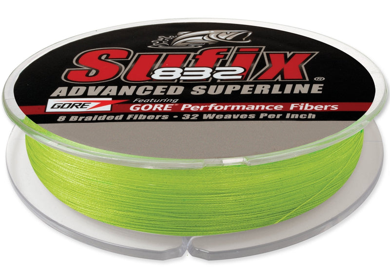 Sufix 832 Braid 10 lb Neon Lime 300 yards - NewNest Australia