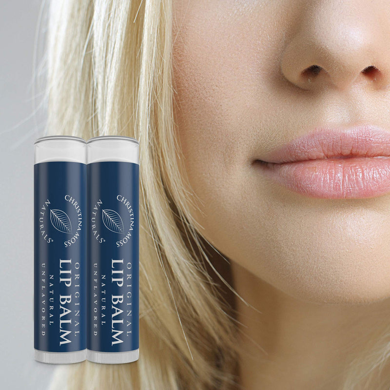 Lip Balm - Lip Care Therapy - Lip Butter - Made With Organic Oils for Smooth, Moisturized Lips - Repair & Condition Dry, Chapped, Cracked Lips - 6 Pack, Unflavored - Christina Moss Naturals Natural Unscented 6 Count (Pack of 1) - NewNest Australia