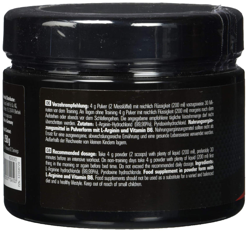 Mysupps- 100% L-Arginine Hcl, High-Dose 4000Mg Arginine Hcl, Plant-Based And Micronized Arginine, Vegan Pre-Workout Booster, For Athletes And Athletes, Made In Germany- 250G Powder - NewNest Australia
