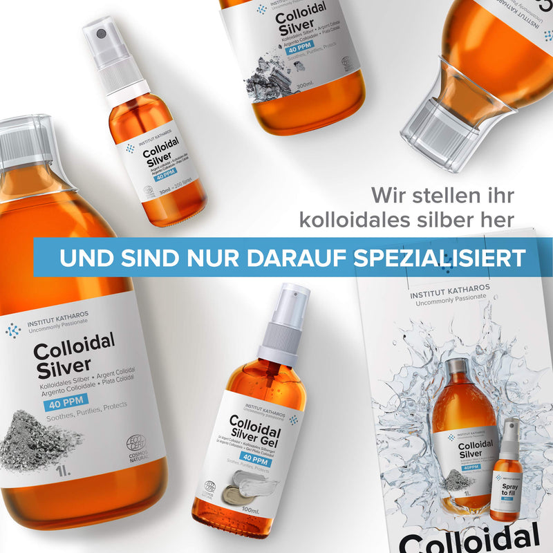 Colloidal Silver 100% Natural ‚Óè 40 Ppm (300Ml) ‚Óè Cosmos Natural Certified ‚Óè With Refillable 30Ml Spray ‚Óè High Concentration, Smaller Particles, Higher Effectiveness ‚Óè Ebook Included 2-Piece Set - NewNest Australia