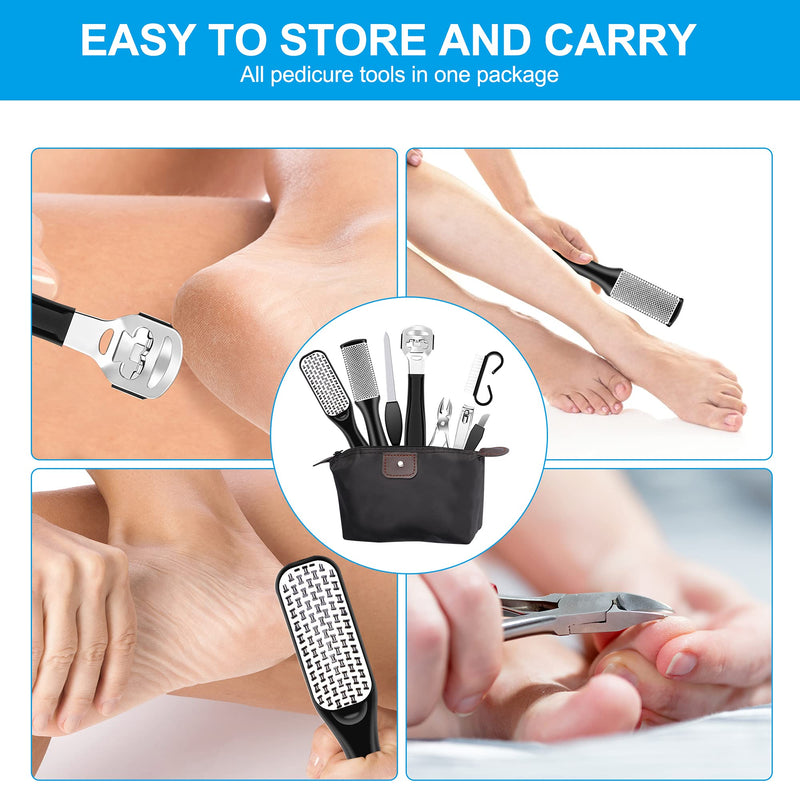 Hard Skin Remover Foot File Electric, Ratukall Rechargeable Dry Skin Remover for Feet, Professional Pedicure Tools Foot Scrubber Care Kit with Storage Bag for Dead Skin Cracked Corn Heels Calluses Blue - NewNest Australia