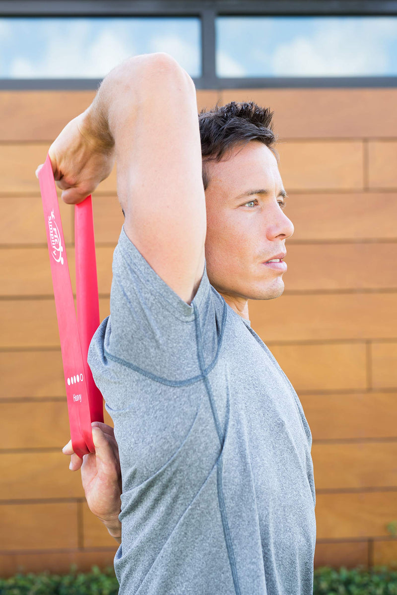 Fit Simplify Resistance Loop Exercise Bands with Instruction Guide and Carry Bag, Set of 5 Assorted - NewNest Australia