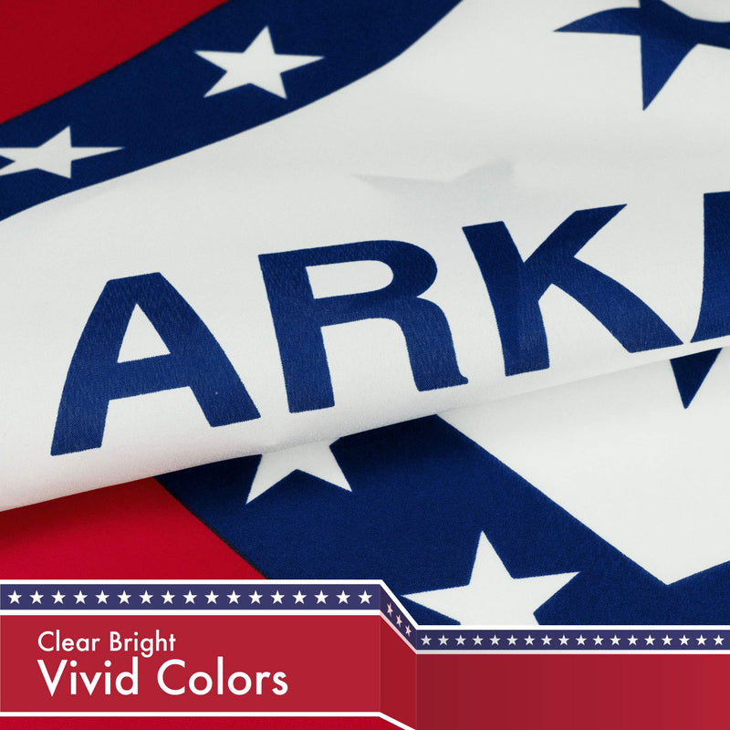 G128 – Arkansas State Flag | 3x5 feet | Printed 150D – Indoor/Outdoor, Vibrant Colors, Brass Grommets, Quality Polyester, Much Thicker More Durable Than 100D 75D Polyester - NewNest Australia