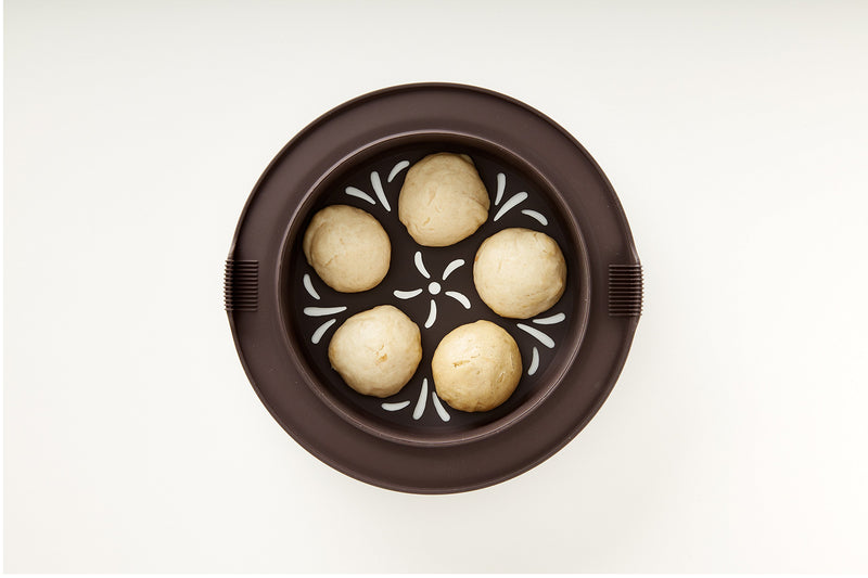 Lekue Steamed Bread Bun Cooker. Microperforated Steamer For Creating Steam Buns, Brown - NewNest Australia