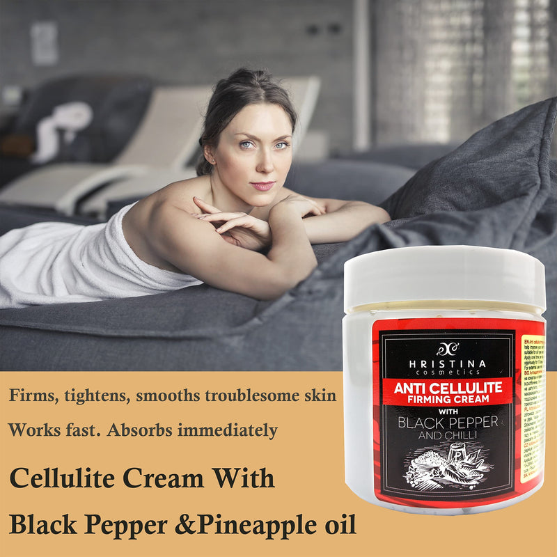 Anti Cellulite Cream With Black Pepper | Cellulite Remover, Firming and Tightening, Perfect For Anti Cellulite Treatment Massage for Legs, Butt, Thighs, Belly fat | 200ml - NewNest Australia