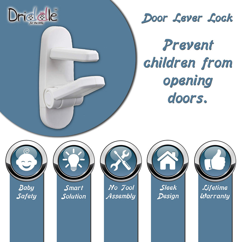 Door Lever Baby Safety Lock - Prevent Little Kids from Opening Doors with A Child Proof Door Handle Lock - 3M Adhesive - NewNest Australia