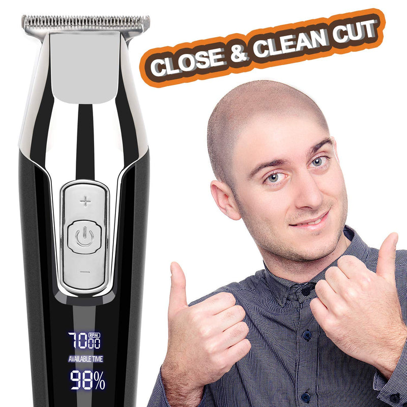 RENPHO Hair Clippers for Men Cordless Beard Trimmer Professional Hair Cutting kit,USB Rechargeable Hair Trimmer for Men and Kids with LED Display, T-Blade Detailer Trimmer for Lining and Artwork 0.2MM - NewNest Australia