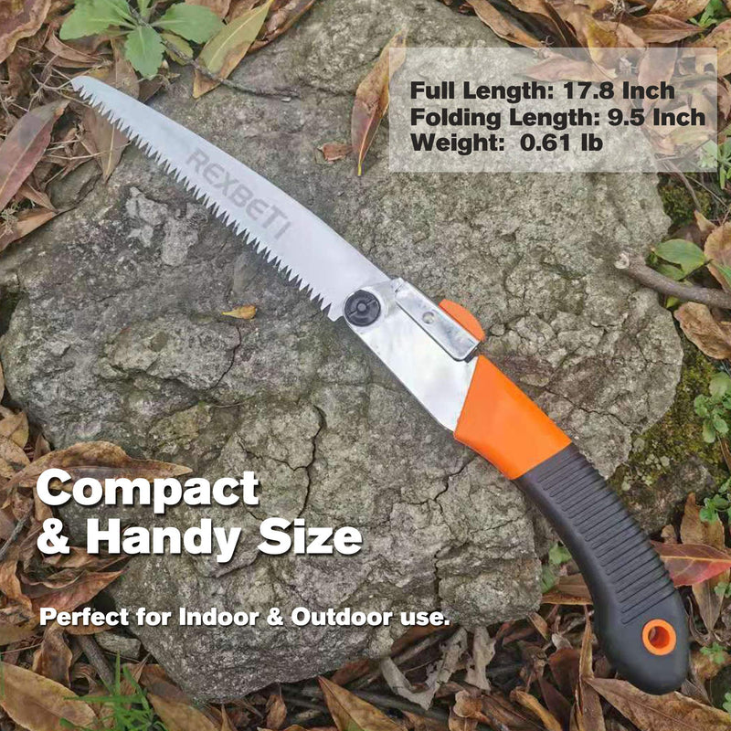 REXBETI Folding Saw, Compact Design 8 Inch Blade Hand Saw for Wood Camping, Dry Wood Pruning Saw with Hard Teeth, Quality SK-5 Steel 8-Inch Folding Saw - NewNest Australia