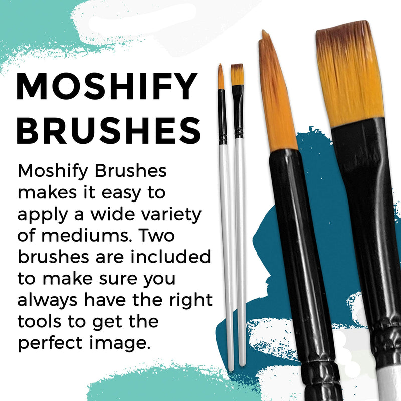 Armour Etch Glass Etching Cream Kit - Create Permanently Etched Designs - 10oz Net Weight - Bundled with Moshify Application Brushes - NewNest Australia