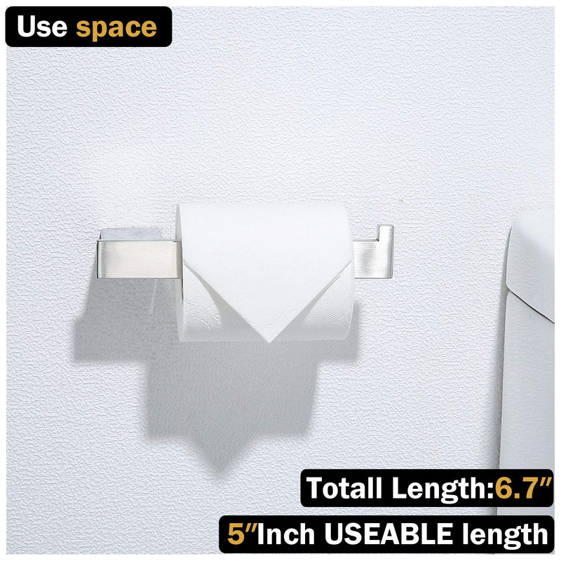 RANDOM Toilet Paper Holder Brushed Steel Square Bathroom Tissue Holder SUS 304 Stainless Steel Paper Towel Holder Modern Style Bathroom Wall-Mounted.(Square, Brushed Steel) - NewNest Australia