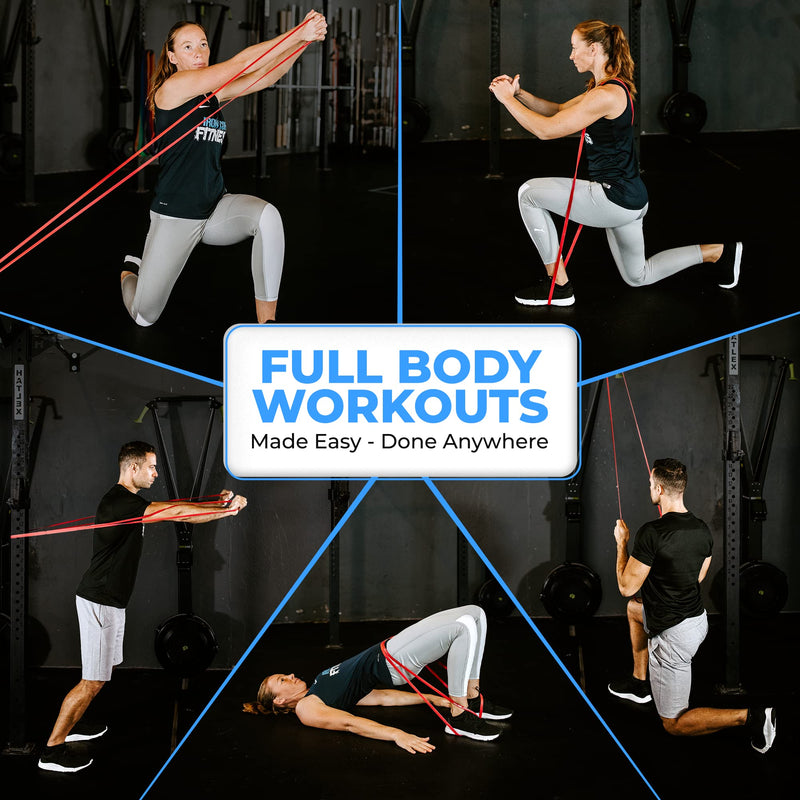 Iron Core Fitness Resistance Bands for Pull Up Assist- Strength Power Flexibility Training at Home or Gym. Ebooks and Workout Chart Included. #2 Red - NewNest Australia