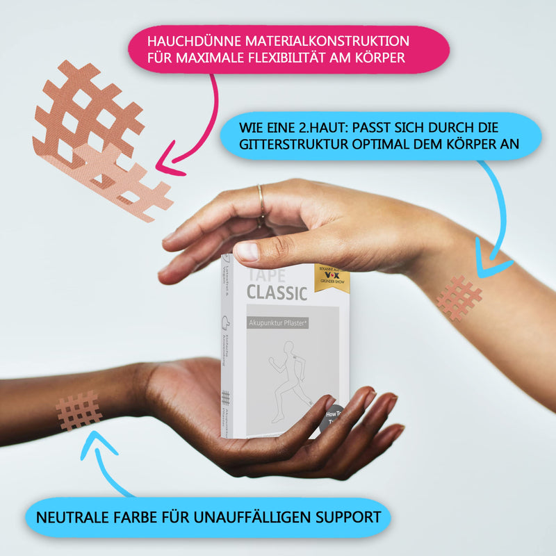 Aktimed Grid Tape Classic - Crosstape Grid Plaster For Universal Use - Acupuncture Plaster Grid Dermatologically Tested - Grid Tape For Gluing Pain And Trigger Points - NewNest Australia