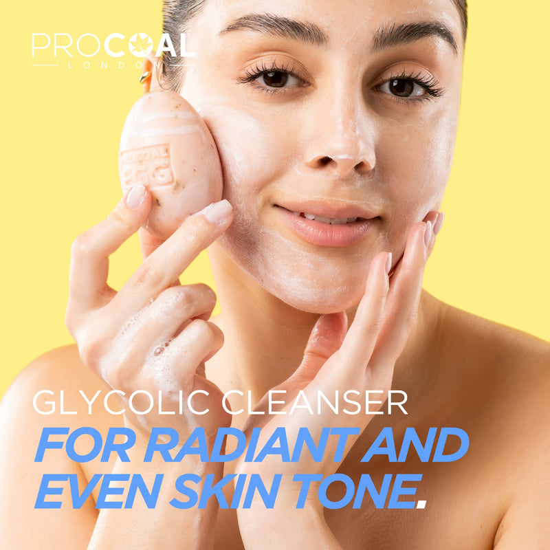 Glycolic Egg Facial Cleansing Soap 100g by Procoal - Glycolic Acid Cleanser For Rejuvenated, Bright and Glowy Complexion, Vegan & Cruelty-free Glycolic Egg - NewNest Australia