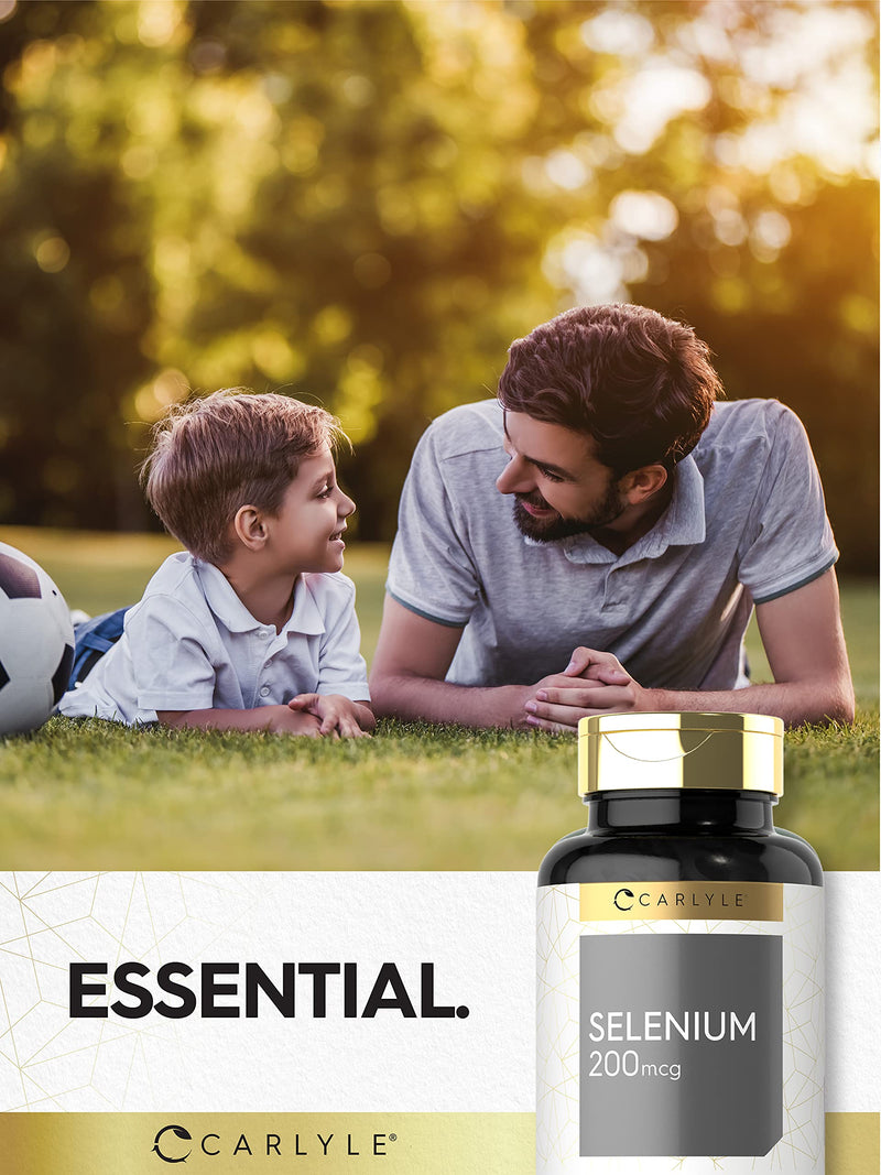 Selenium 200mcg | 400 Tablets | Vegetarian, Non-GMO & Gluten Free Supplement | by Carlyle - NewNest Australia