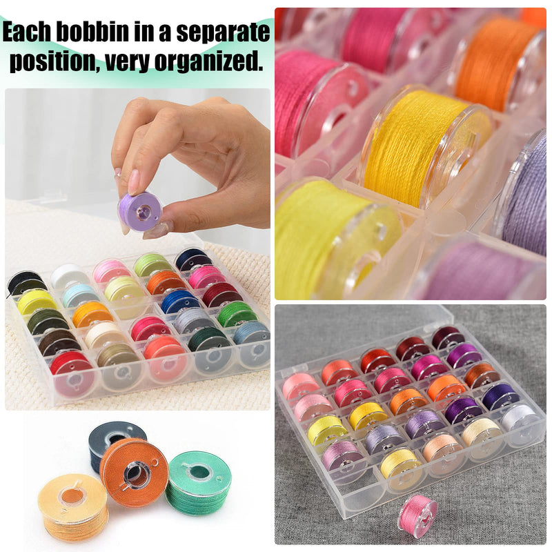 50 Pcs Bobbins, Plastic Bobbins for Brother Sewing Machine, Sewing Bobbins with Bobbin Case, Bobbins for Sin-ger/Bro-Ther - NewNest Australia