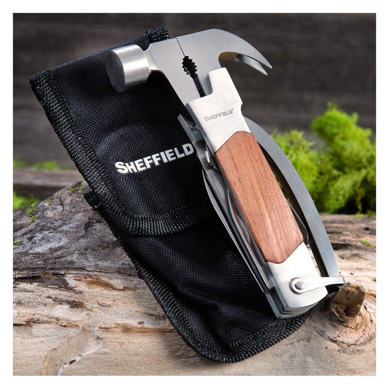 Sheffield 12913 Premium 14-in-1 Hammer Multi Tool, Multipurpose Tool for the Home, Camping Equipment, and Work, Hammer, Pliers, Survival Knife, & More - NewNest Australia