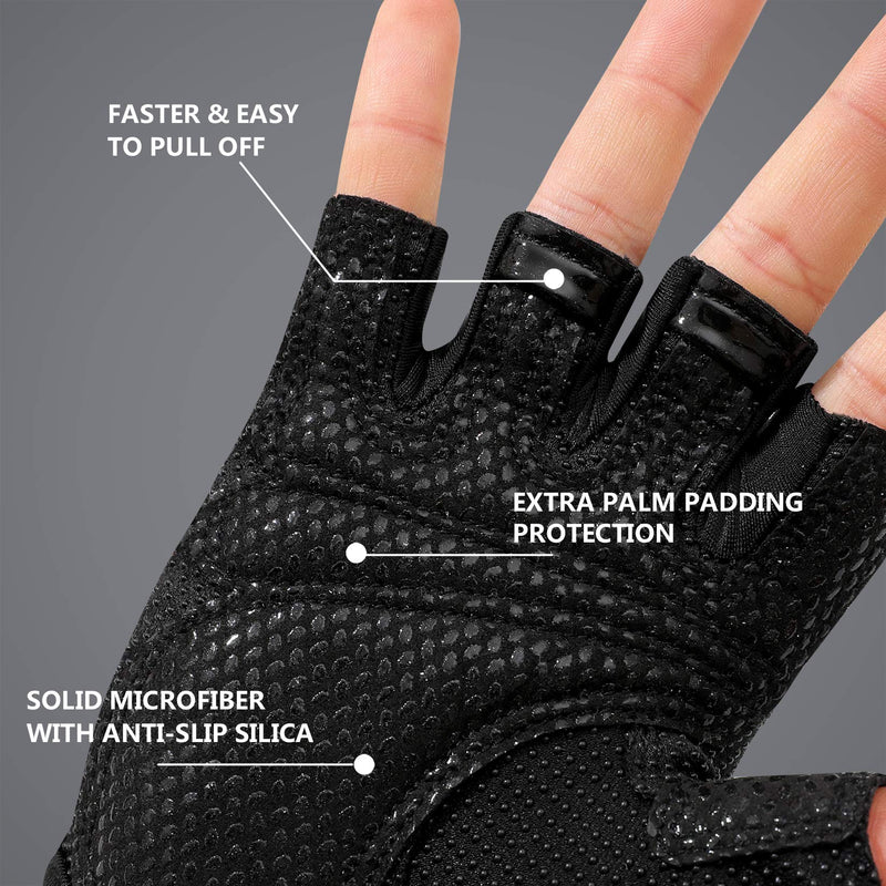 Workout Gloves for Women Men - Weight Lifting Gloves with Full Palm Protection & Extra Grip for Gym,Weightlifting,Fitness,Exercise,Training.Cycling A1-Leopard Medium - NewNest Australia