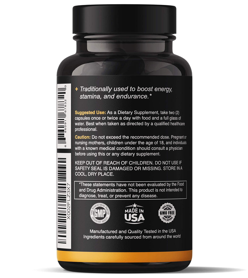 Organic Maca Root Powder Capsules 1500 mg with Black + Red + Yellow Peruvian Maca Root Extract Supplement for Men and Women - Vegan Pills - NewNest Australia