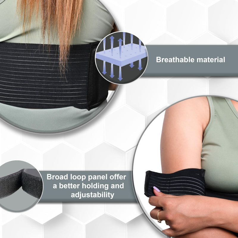 Wonder Care-Left Right Shoulder Immobilizer Arm Sling Elastic Bandage For Clavicle Luxation Shoulder Stabilizer Compression Brace Post Rotator Cuff Surgery - Black - NewNest Australia