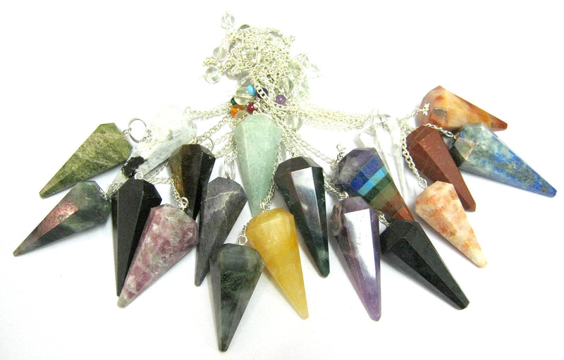 Set of Fifteen Gemstones Cone Pendulums Crystal Healing Reiki Dowsing Feng Shui Men Women Gift Metaphysical Powerful Meditation Psychic Energy Chakra Balancer Wellness Handcrafted - NewNest Australia