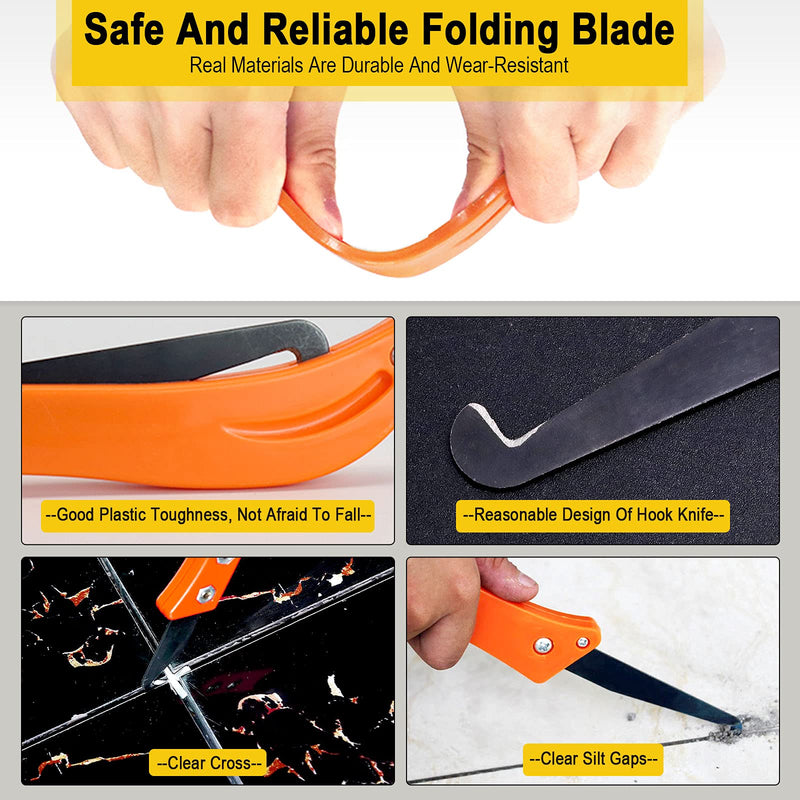 Mardatt 22 Pcs Grout Remover Tool Kit Includes Grout Saw with Knife, Screwdriver and Ball Stylus Dotting Tools, Edges Caulking Tools, Caulking Edge Tool, Grout Cleaner for Tile Joints Seams Corner - NewNest Australia