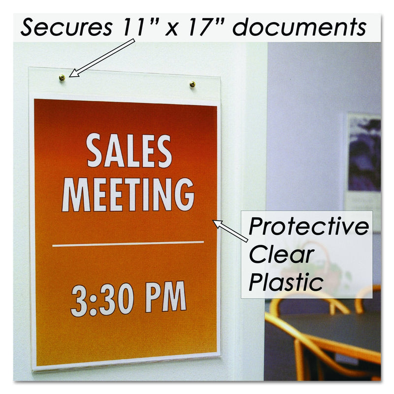 NuDell 38017Z Clear Plastic Sign Holder, Wall Mount, 11 x 17 - NewNest Australia