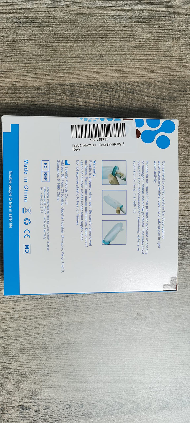 Fasola Plaster Protection Waterproof Arm Child, Arm Shower Protection Children for Arm, Hands, Wrists, Elbows, Fingers, Wounds, Reusable Plaster Water Protection Arm, 16.9 Inch 4-5 Yrs (43 cm) - NewNest Australia