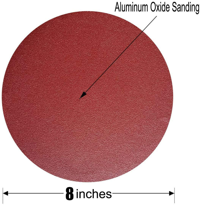 30 PCS 8-Inch NO-Hole PSA Aluminum Oxide Sanding Disc, Self Stick(5 Each of 80 100 120 180 240 400) 30 - NewNest Australia