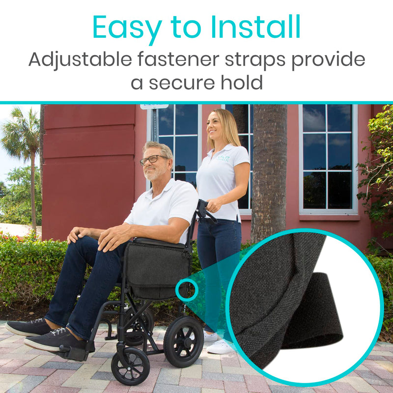 Vive Wheelchair Accessories Bag - Side Arm Rest Pouch for Rollator, Walkers, Power Wheel Chairs, Scooters - Storage Organizer for Elderly, Seniors, Adults - Lightweight, Heavy Duty - NewNest Australia