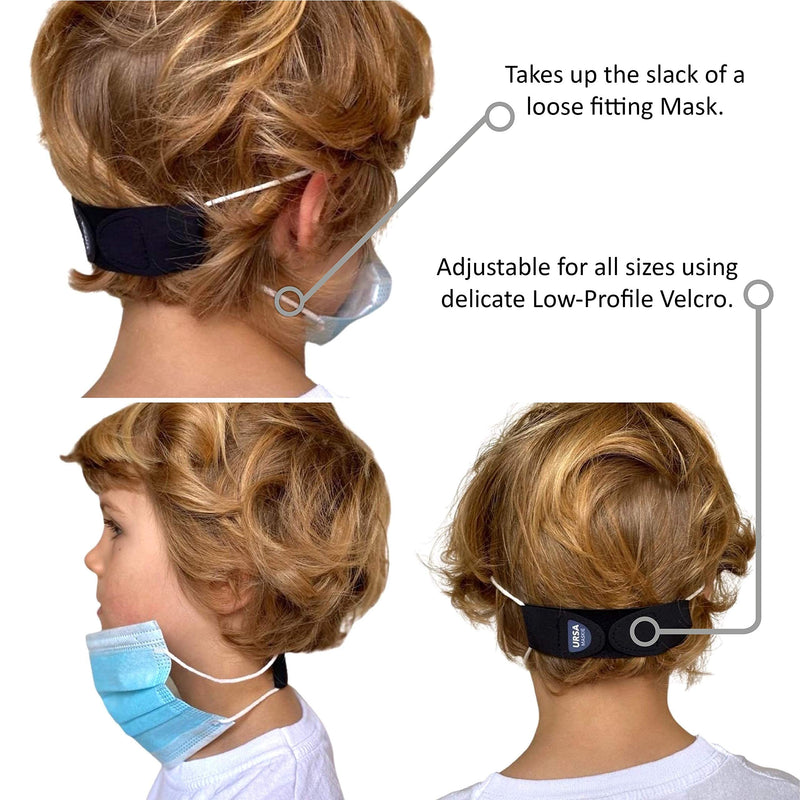 URSA Maskies: Soft, Light, Stretchy & Comfortable Face Mask Ear Savers. Premium Quality Fabric with Strong Adjustable Low-Profile Hook Tape. Made in The UK - NewNest Australia