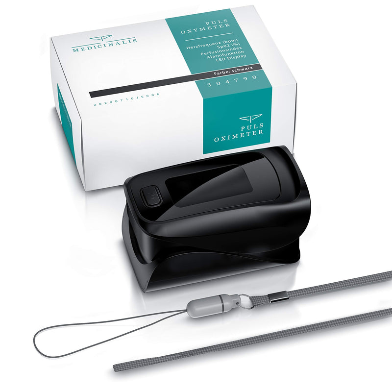 Medicinalis - Finger Pulse Oximeter - Spo2 Pulse Monitor - Measures Pulse And Oxygen Saturation On Finger - Oled Display - Battery Indicator - Alarm - One-Touch Operation - NewNest Australia