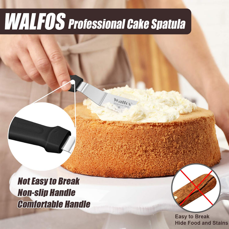 NewNest Australia - Walfos Icing Spatula, Stainless Steel Cake Spatula with Sturdy and Durable Handle Cake Decorating Spatula - Multi purpose Use for Home, Kitchen or Bakery (6 inch) 6 inch Icing Spatula 