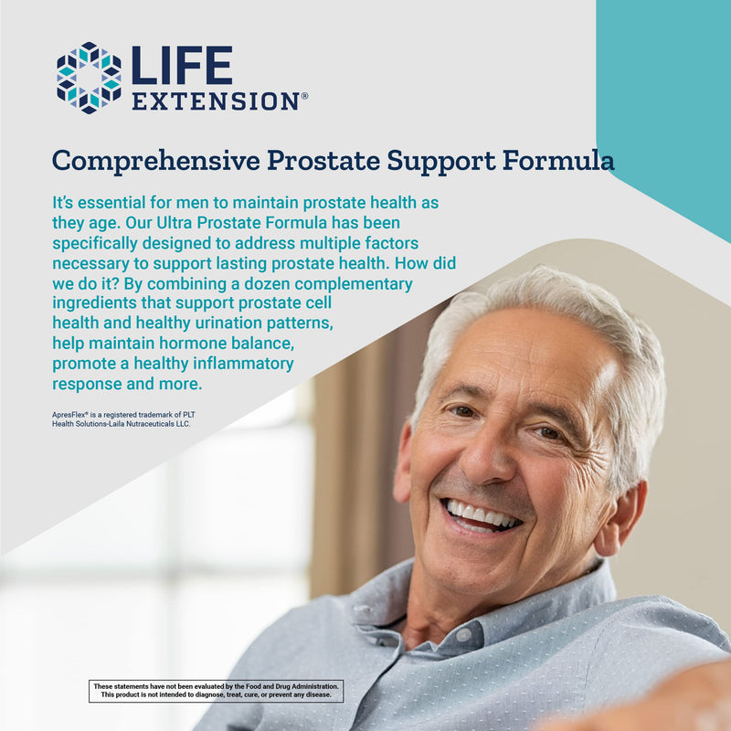 Life Extension Ultra Prostate Formula - Men’s Prostate Health Supplement with Beta Sitosterol, Saw Palmetto, Lycopene, Pumpkin Seed - 60 Softgels - NewNest Australia