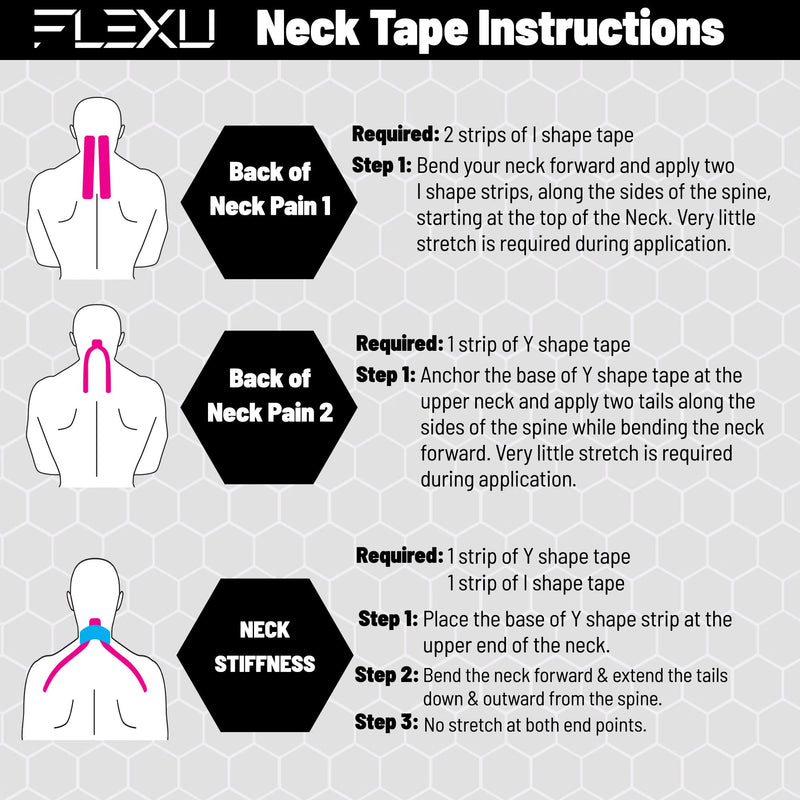 FLEXU - SUPREME KINESIOLOGY TAPE WITH A FREE eBook. Pre-Cut 1 Roll Pack, Black. Synthetic Therapeutic Recovery Tape. Advanced Strength & Flexibility Properties, Longer Lasting, Professional Grade Black 5M Pre-Cut (1 Roll Pack) - NewNest Australia