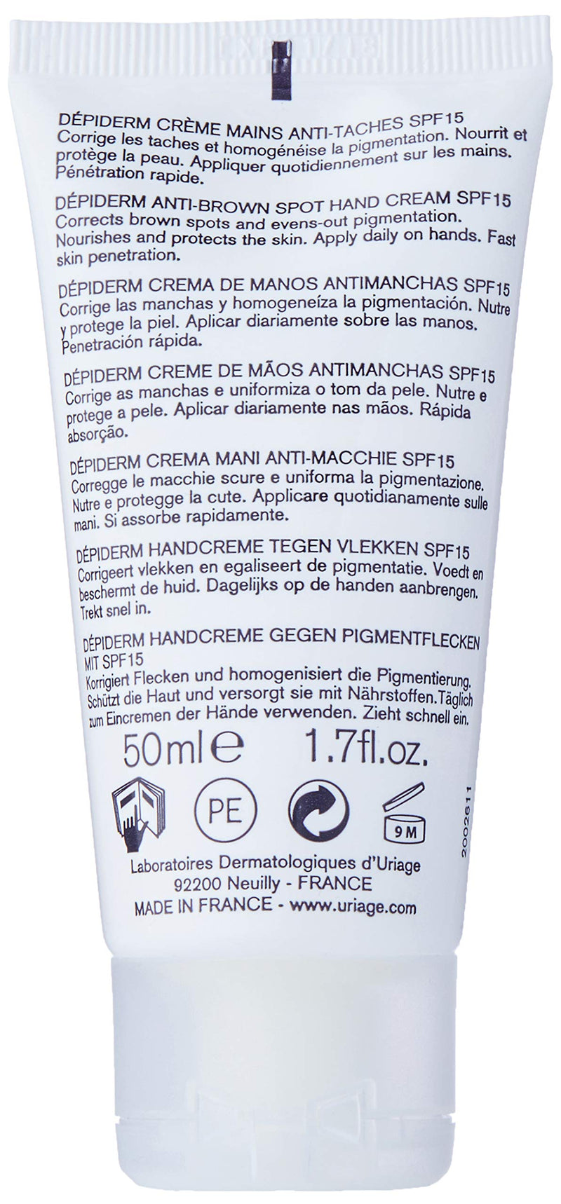 Uriage Depiderm Anti-Brown Spot Hand Cream, 50 ml - NewNest Australia