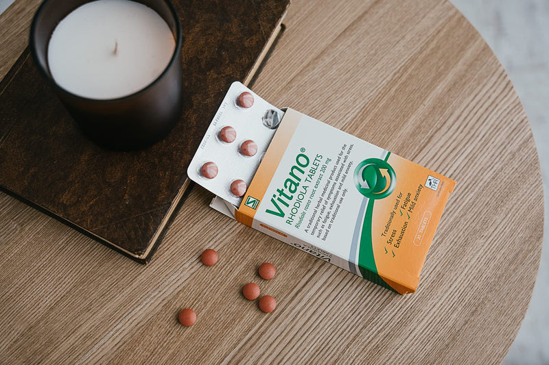 Schwabe Pharma - Vitano - Rhodiola Rosea Root Extract 200mg - Traditionally Used for Relief of Stress, Fatigue, Exhaustion, Mild Anxiety - Vegan Friendly - 30 Tablets - NewNest Australia