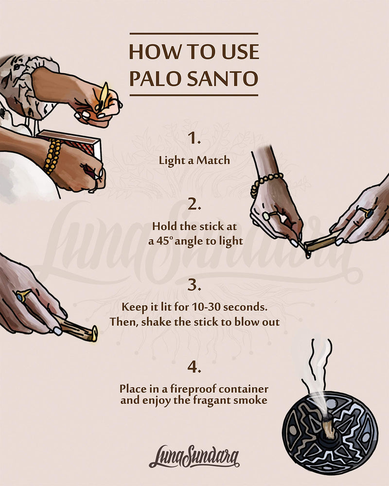 NewNest Australia - Luna Sundara 1 Pound of Palo Santo Smudging Sticks High Resin from Ecuador - Wild Harvested Smudging Sticks 