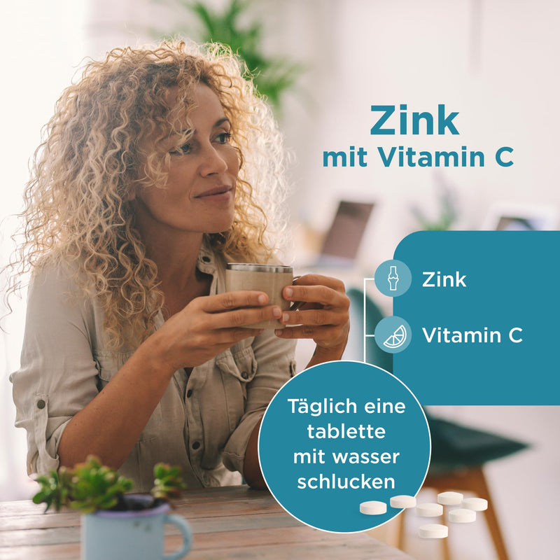 Healthspan Zinc With Vitamin C, 360 Tablets, Immune Health, 15 Mg Zinc And 80 Mg Vitamin C Per Tablet, Easy To Absorb, Take Once A Day, Easy To Swallow, Vegan - NewNest Australia