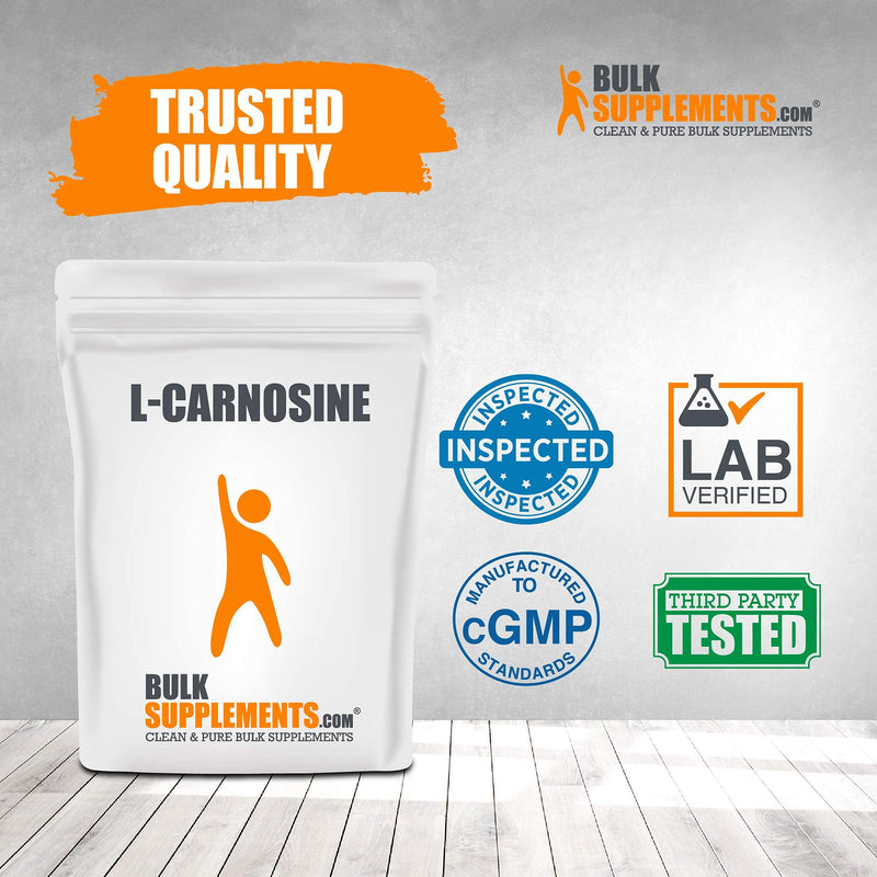 BulkSupplements.com L-Carnosine Powder - Eye Supplement Vegetarian - Improve Vision Naturally - AMK Supplement - Amino for Brain - Vegetarian Supplement - Nerve Support Formula(25 Grams - 0.88 oz) 0.88 Ounce (Pack of 1) - NewNest Australia