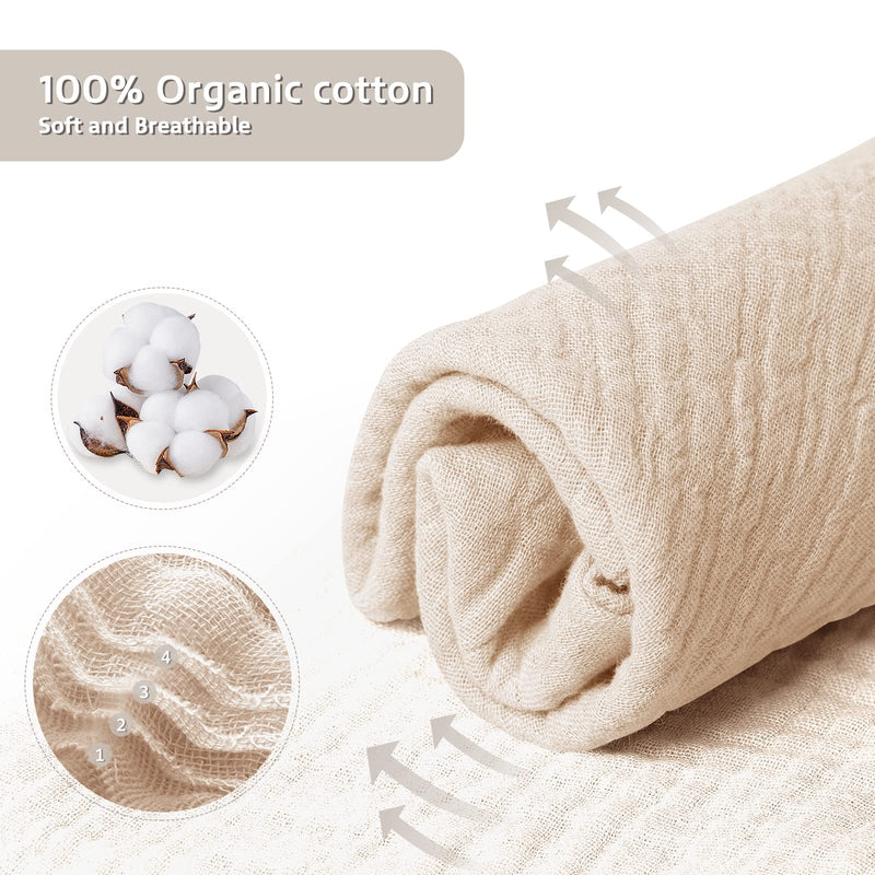 Lulu moon Baby Security Blanket for Unisex, Organic Cotton Muslin Baby Lovey, Soft & Breathable Lovie Baby Gifts for Boys and Girls, 15*12 Inch (Soft Hug) - NewNest Australia