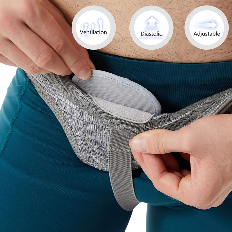 HEERTEAJ Inguinal Hernia Belt I For Right and Left Side I Inguinal Hernia Belt I Postoperative Inguinal Hernia Support Belt for Men | Adjustable elasticity Left Side L - NewNest Australia