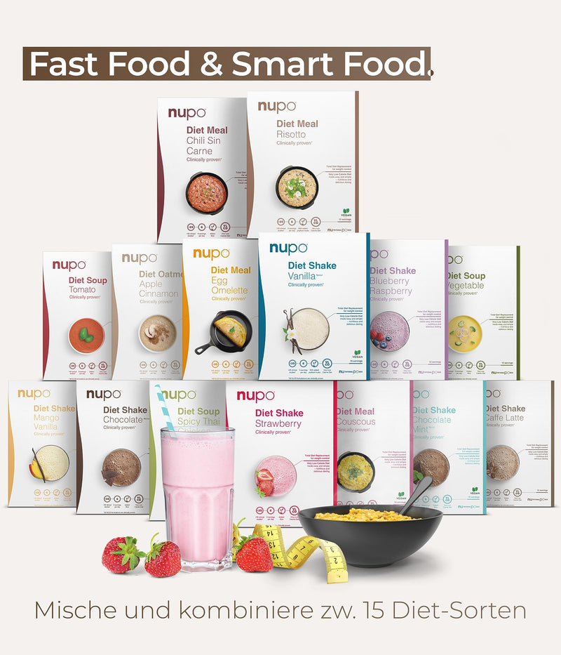 NUPO® Diet Meal Replacement extreme [Chocolate Pudding - 12 portions] - Low calorie diet & GMO free - Complete meal replacement for weight loss - Food replacement - Food replacement for weight loss chocolate - NewNest Australia