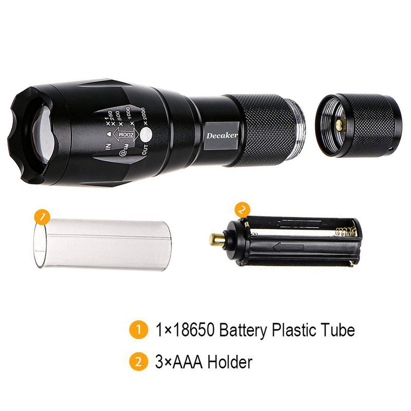 TC1200 Tactical Flashlight with Magnetic Base Super Bright 1200 Lumens 5 Light Modes Zoomable XML T6 LED Flashlights Torch,2-Pack - NewNest Australia