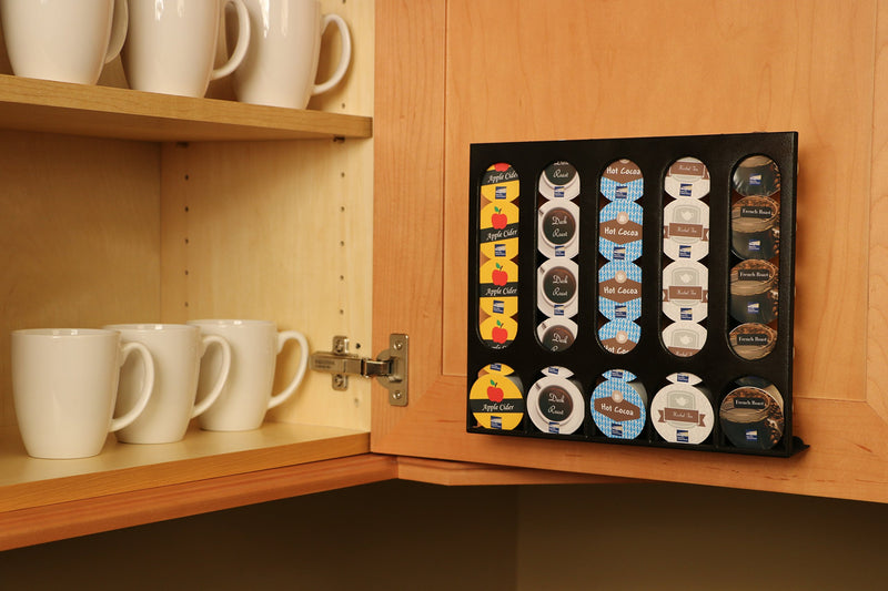 NewNest Australia - The Cupboard Caddy, Compatible with Keurig K-cups, Premium Storage Dispenser, Holder & Stand (Now with an improved magnetic release system) 
