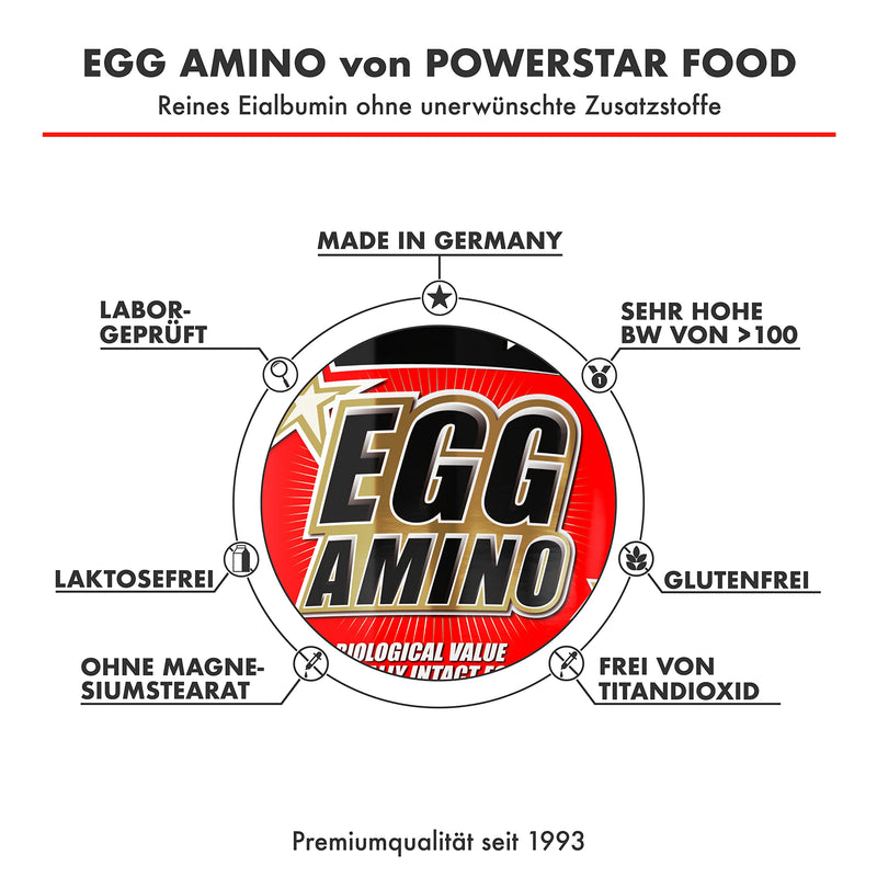 Egg Amino Pure Egg Albumin, 500 Tablets, 1,000 Mg Per Tablet, Amino Acids For Training, Muscle Building & Diet, Lactose-Free, Gluten-Free, High Biological Value >100, Made In Germany - NewNest Australia