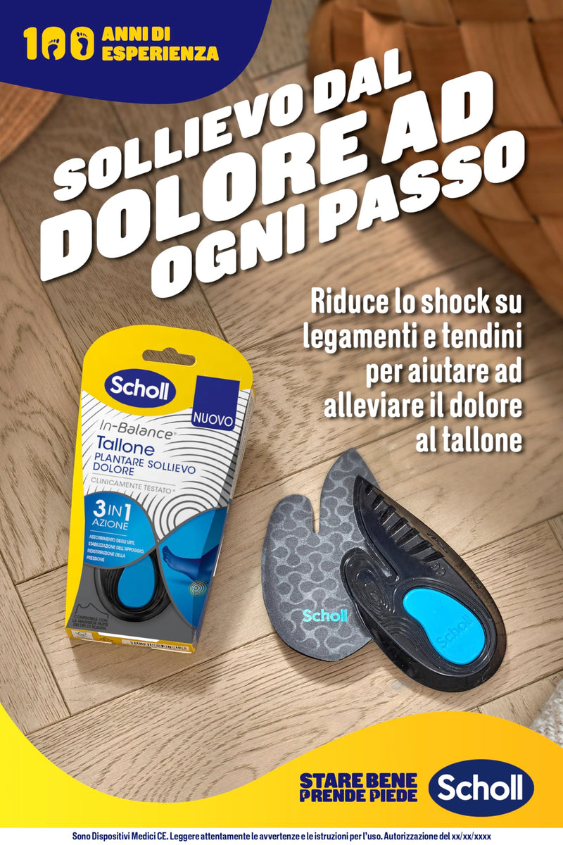 Scholl In-Balance Pain Relief Shock Absorbing Insoles for Heel, Heel, Achilles Tendon, Size S, Women and Men Black 1 paio di 2 unità - NewNest Australia