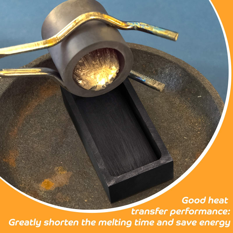 Graphite Ingot Mold Silver Ingot Mould Gold Casting Ingot Crucible Mold for Melting Casting Refining Gold Silver Metal Aluminum Copper Brass (90 x 40 x 20 mm,1000 g Gold/ 500 g Sliver) - NewNest Australia